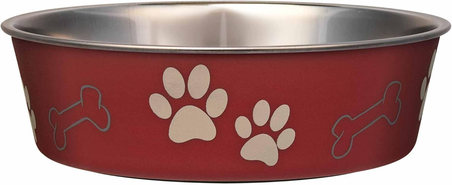 Bella Dog Bowls- Stainless Steel Dog & Cat Bowls - Spill Proof Dog Food Bowl, Cat Bowl, Puppy Essentials & Pet Supplies Great for Home & Travel (Medium 20-35 Lbs, Espresso)