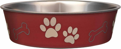 Bella Dog Bowls- Stainless Steel Dog & Cat Bowls - Spill Proof Dog Food Bowl, Cat Bowl, Puppy Essentials & Pet Supplies Great for Home & Travel (Medium 20-35 Lbs, Espresso)